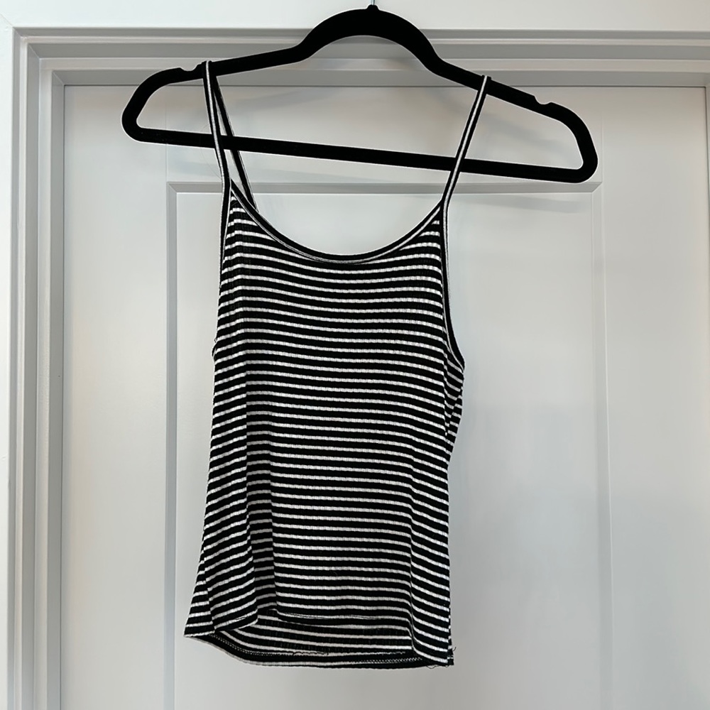 White and Black Striped Cami